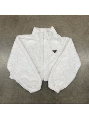 Prada White faux fur jacket